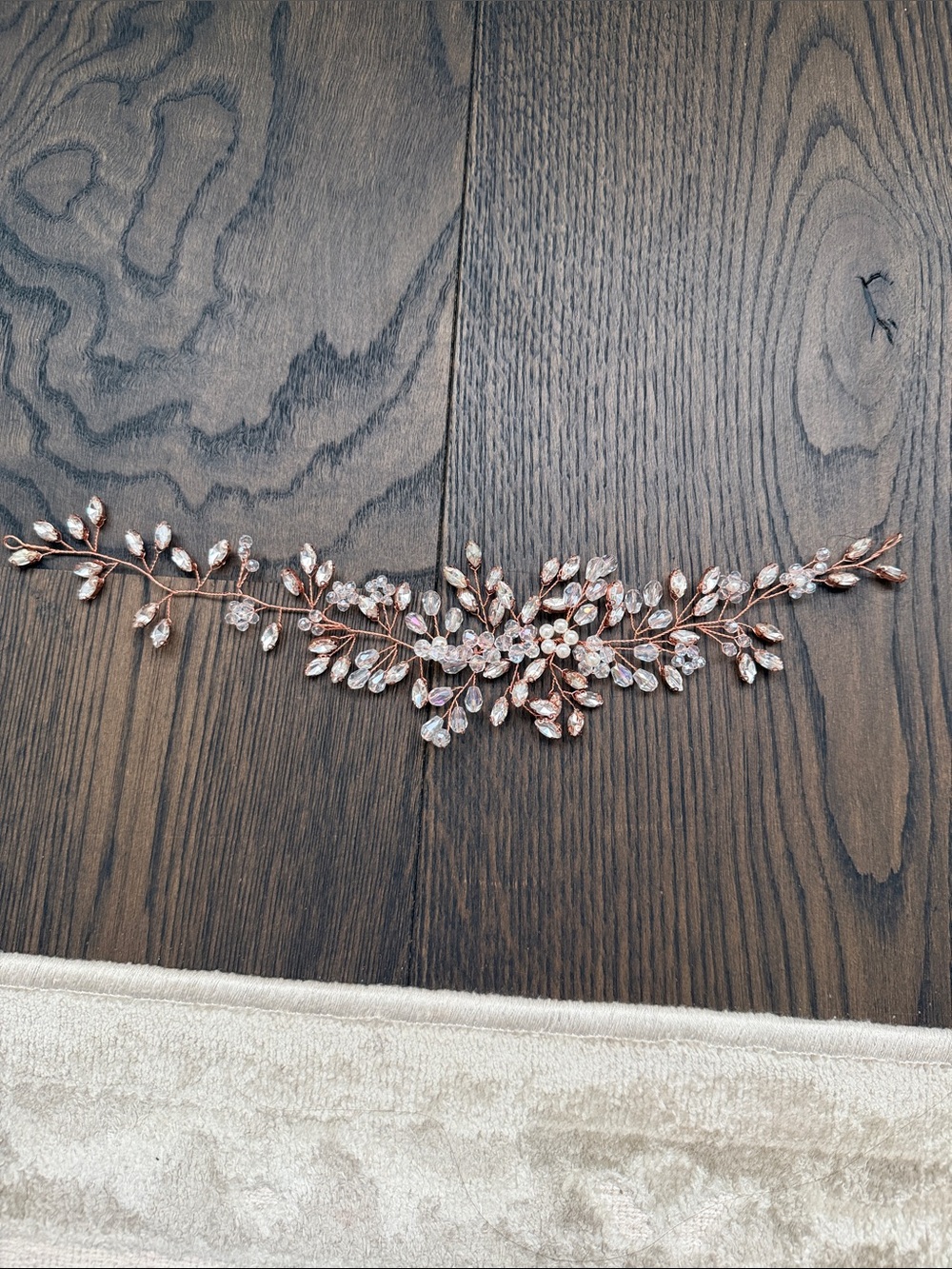 Rose Gold Crystal hair accessory